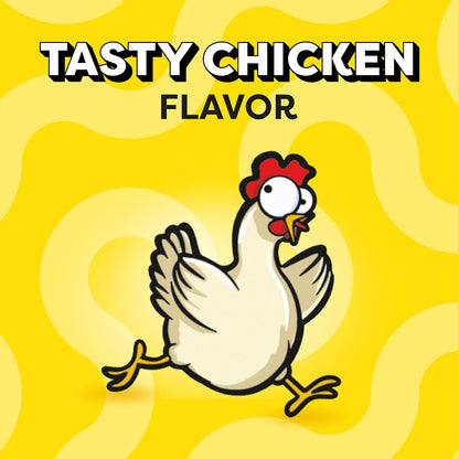 Jumbo Stuffed Cat Treats - Crunchy & Soft Chicken Flavor, 2.5 Oz Pouch (Pack of 12) - Irresistible Delight for Your Feline Friend!